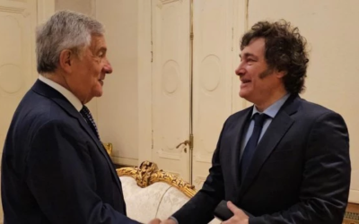 Con expectativa en definir detalles de la visita de Giorgia Meloni al país, Javier Milei se reunió con el canciller de Italia